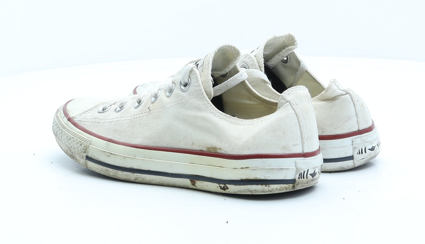 Converse Womens White Fabric Trainer UK 6 39