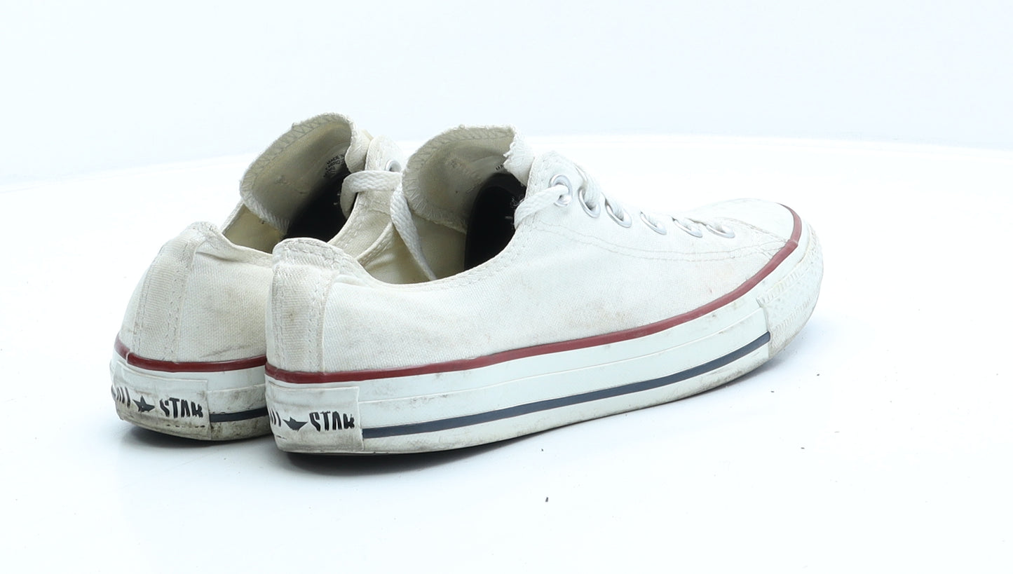 Converse Womens White Fabric Trainer UK 6 39