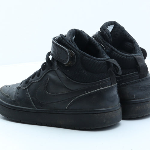 Nike Boys Black Leather Trainer UK 3 35.5 - Nike AirMax