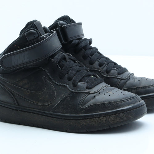 Nike Boys Black Leather Trainer UK 3 35.5 - Nike AirMax