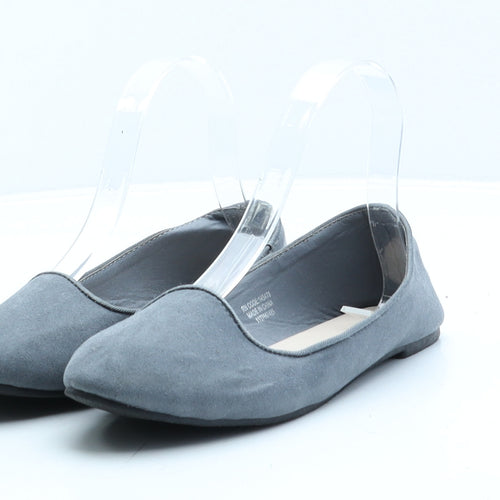 Primark Womens Grey Suede Ballet Flat UK 4 37