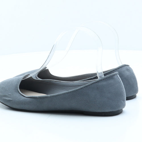 Primark Womens Grey Suede Ballet Flat UK 4 37