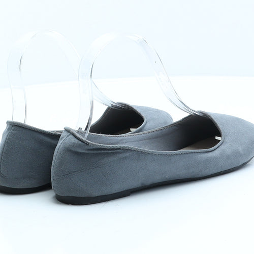 Primark Womens Grey Suede Ballet Flat UK 4 37