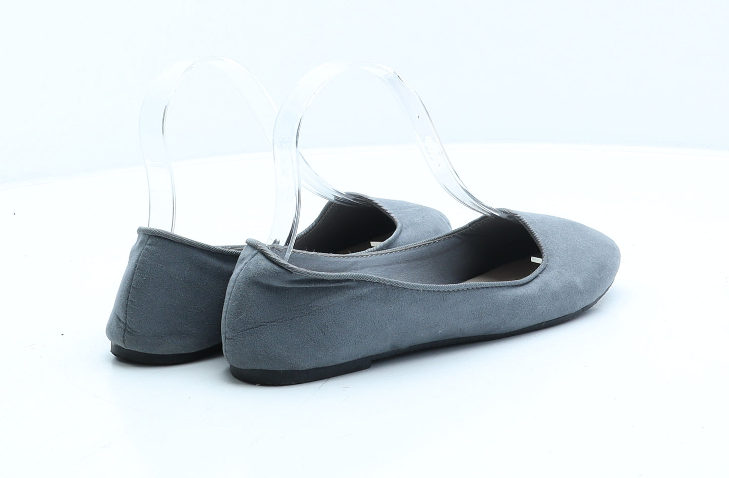 Primark Womens Grey Suede Ballet Flat UK 4 37