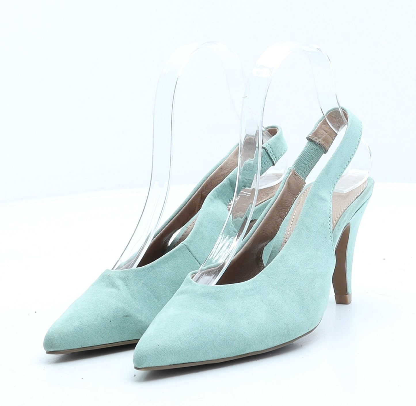 NEXT Womens Green Suede Slingback Heel UK 4 37