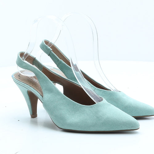 NEXT Womens Green Suede Slingback Heel UK 4 37