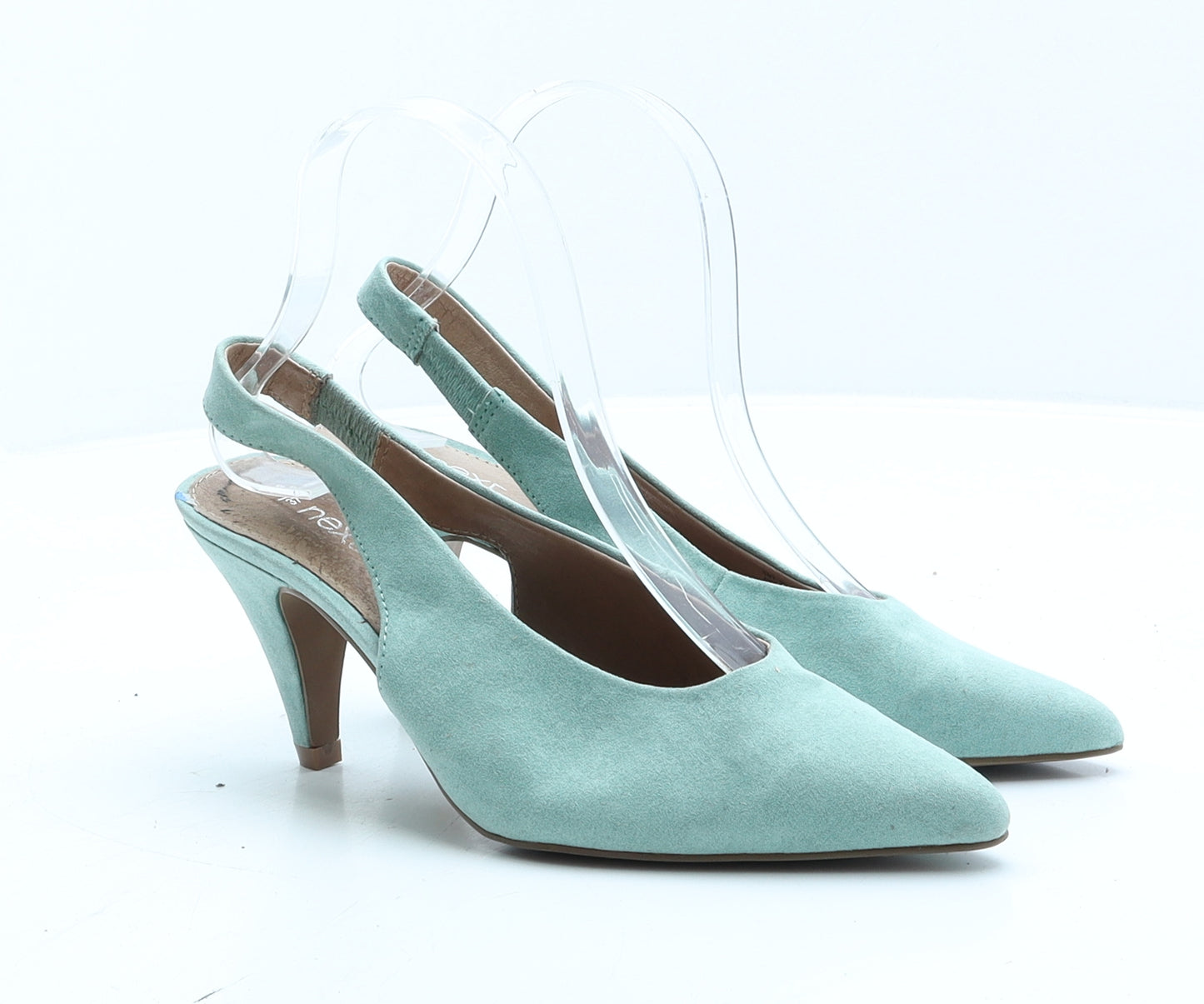 NEXT Womens Green Suede Slingback Heel UK 4 37