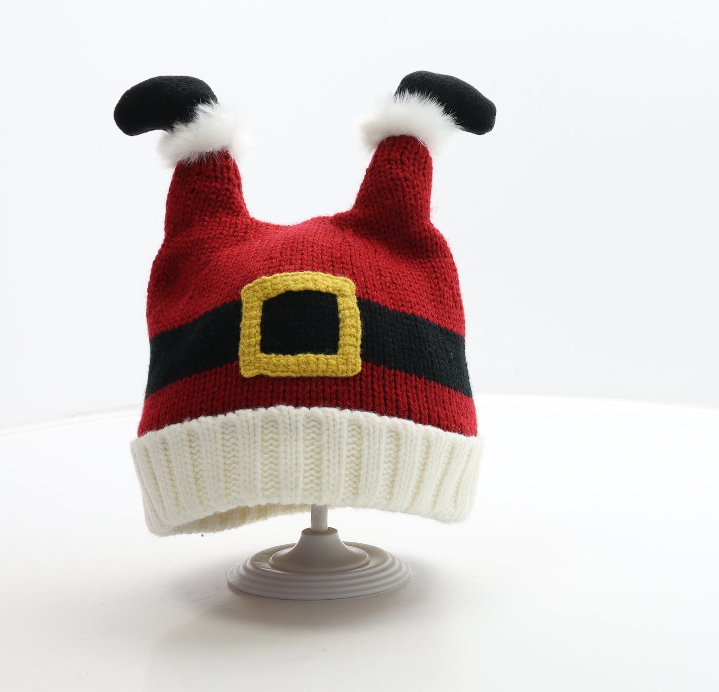 Preworn Mens Red Acrylic Beanie One Size - Father Christmas