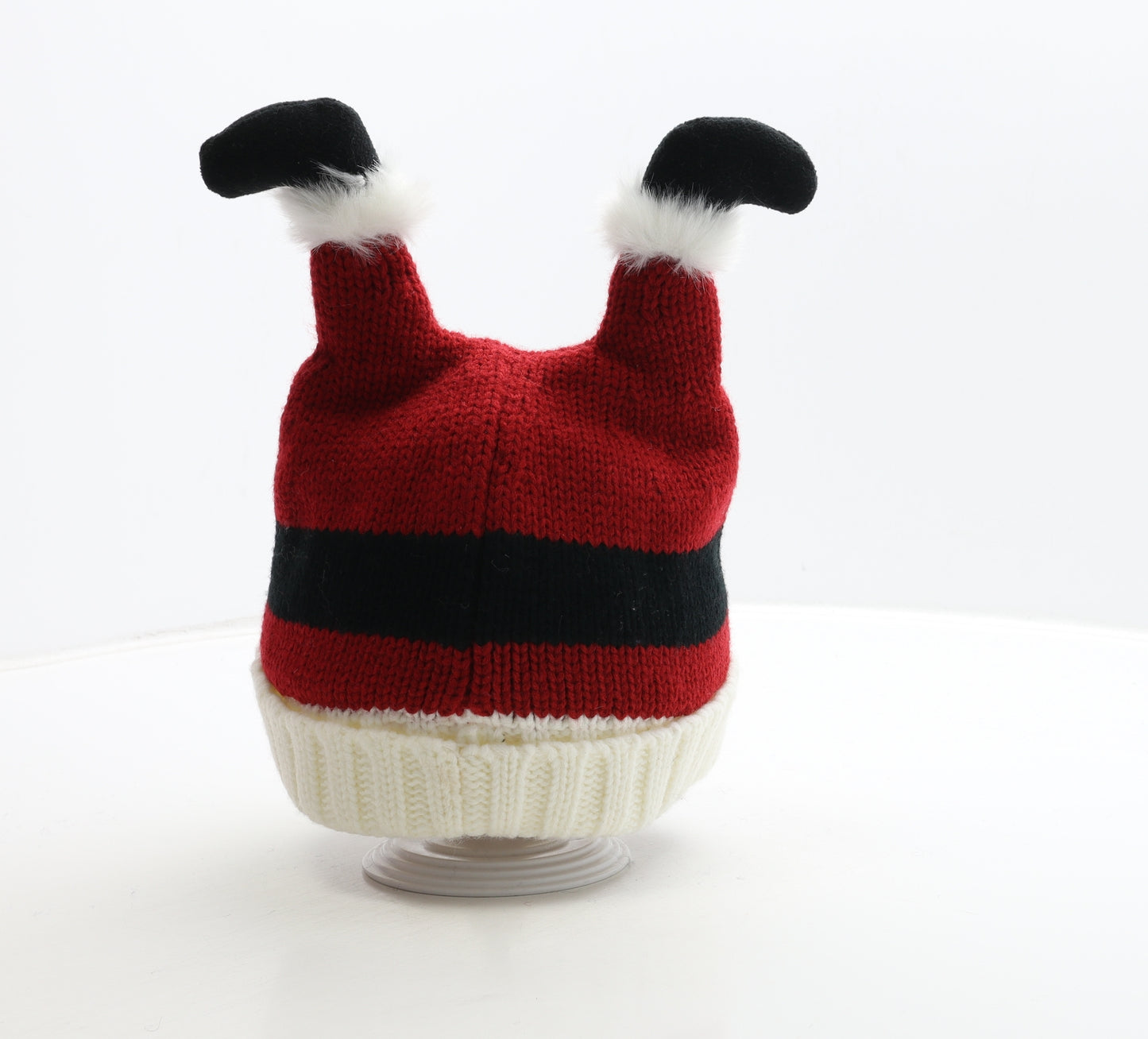 Preworn Mens Red Acrylic Beanie One Size - Father Christmas