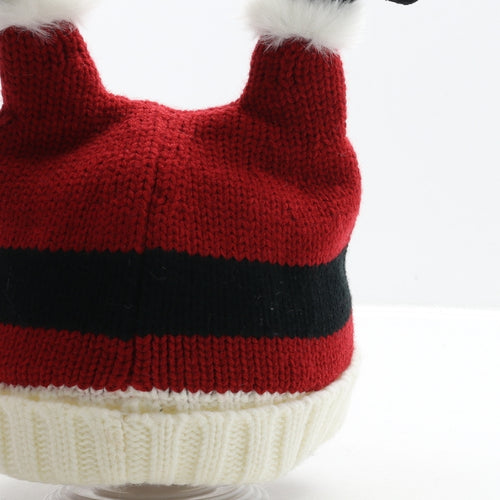 Preworn Mens Red Acrylic Beanie One Size - Father Christmas