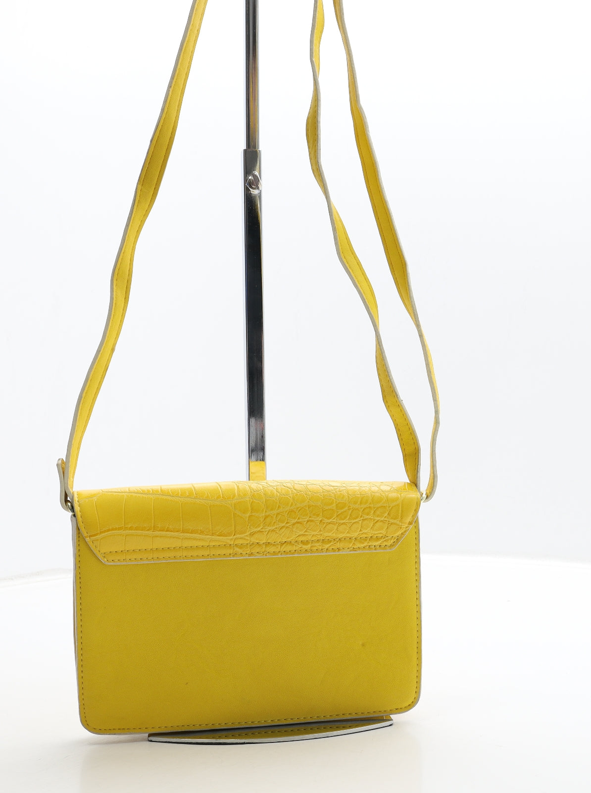 Dorothy Perkins Womens Yellow Geometric Leather Crossbody Size Small