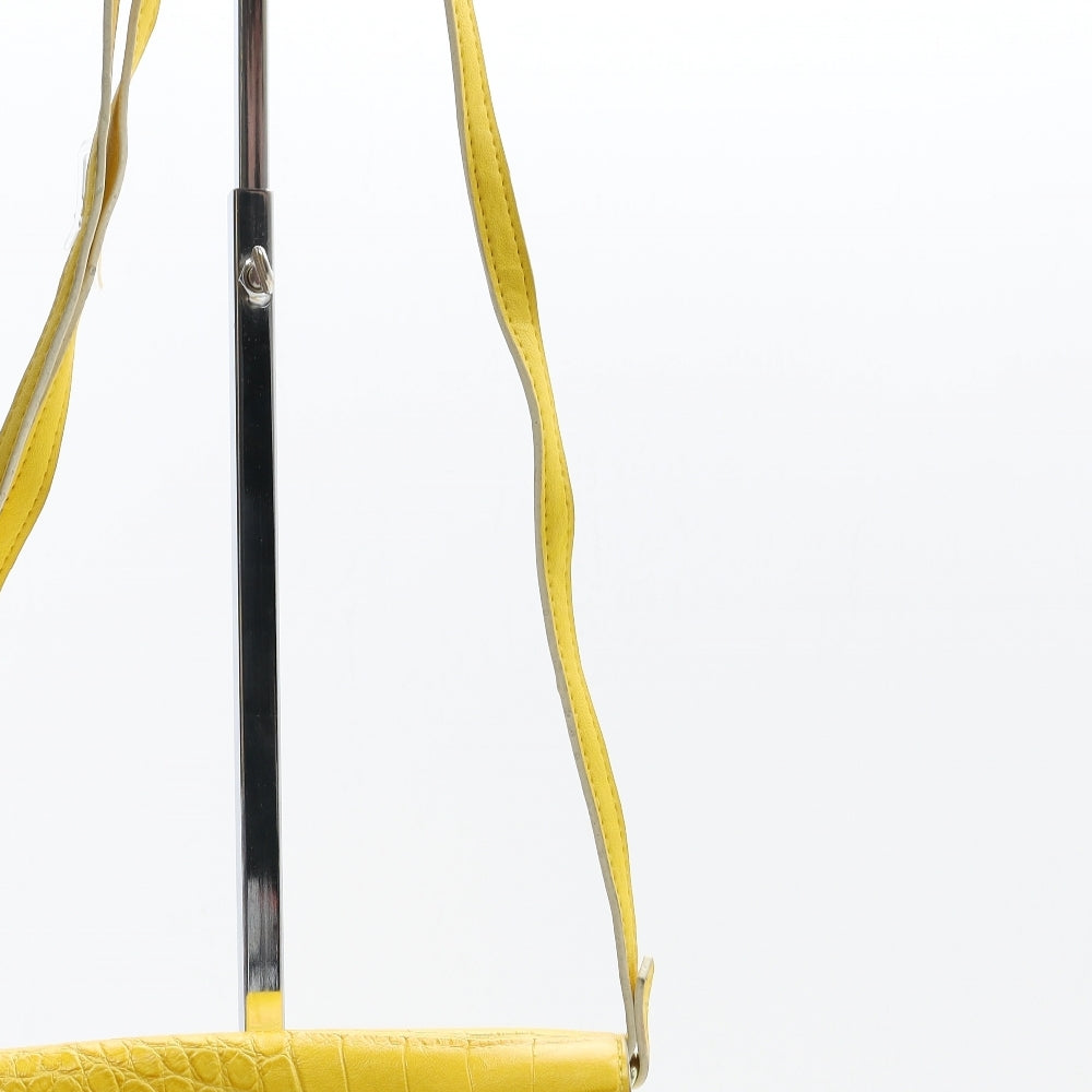 Dorothy Perkins Womens Yellow Geometric Leather Crossbody Size Small