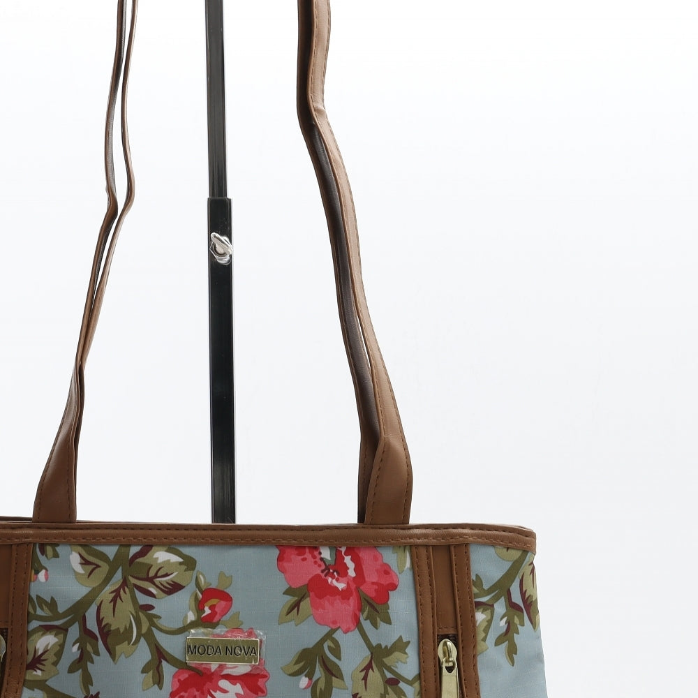 Moda Nova Womens Multicoloured Floral Polyester Shoulder Bag Size Medium