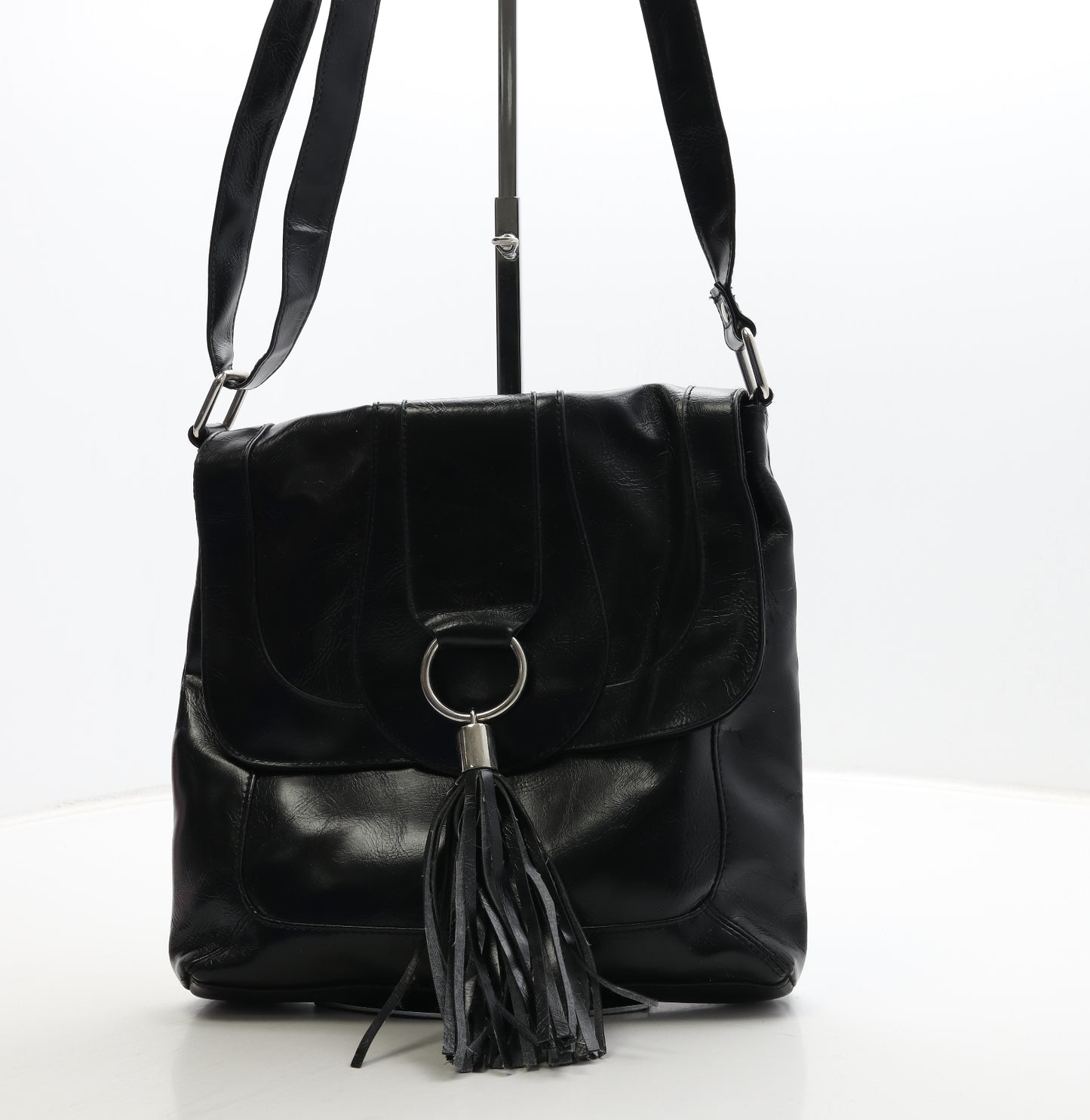 NEXT Womens Black Leather Crossbody Size Medium