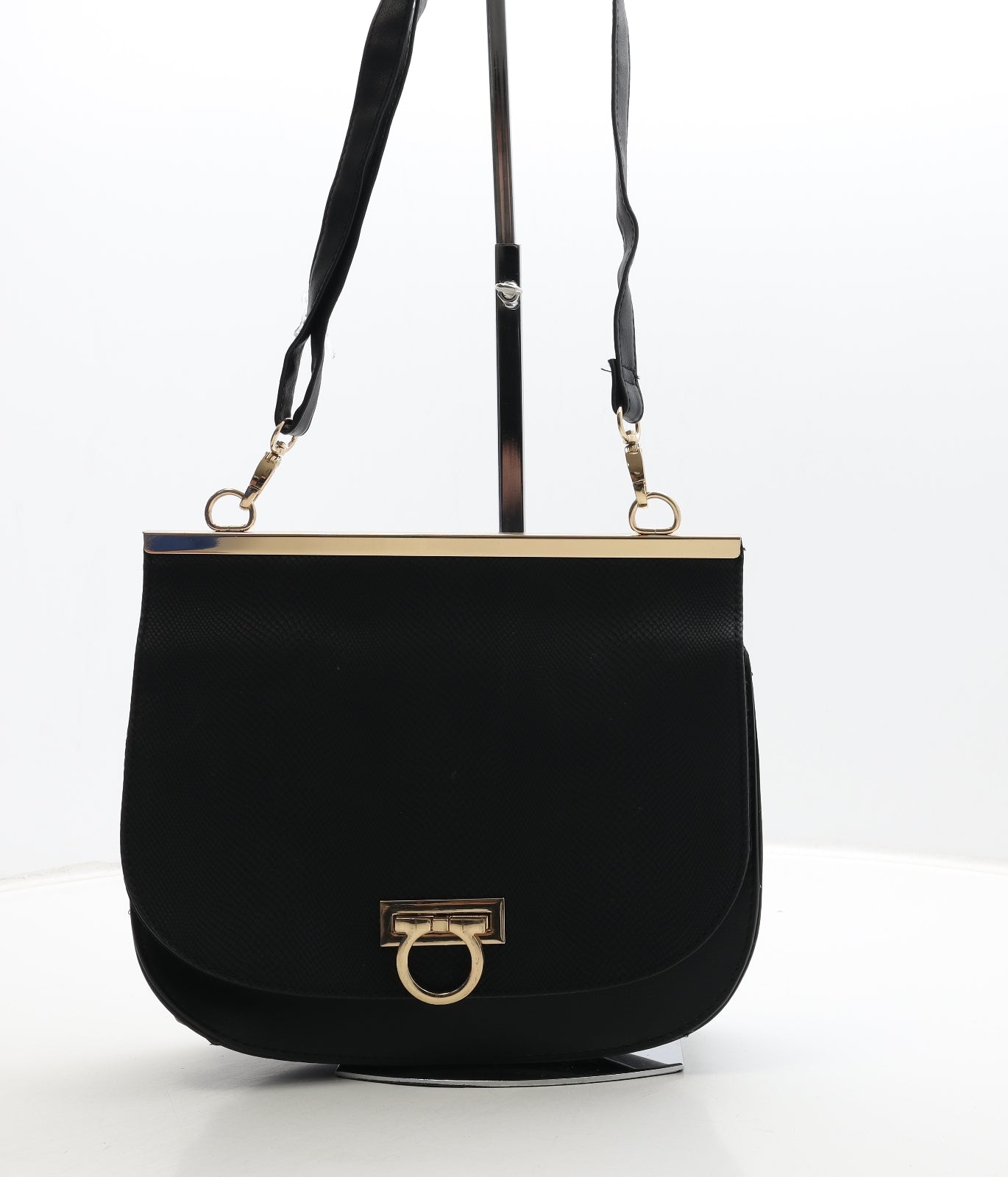 Primark Womens Black Geometric Polyester Crossbody Size Medium