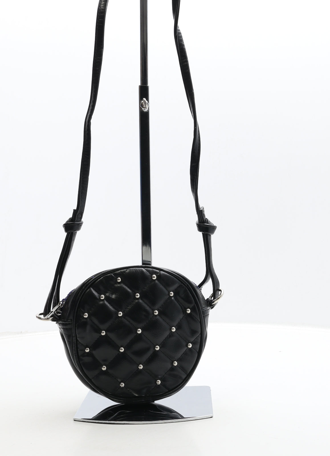 Debenhams By Henry Holland Womens Black Leather Shoulder Bag Size Small