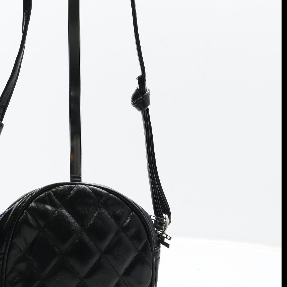 Debenhams By Henry Holland Womens Black Leather Shoulder Bag Size Small