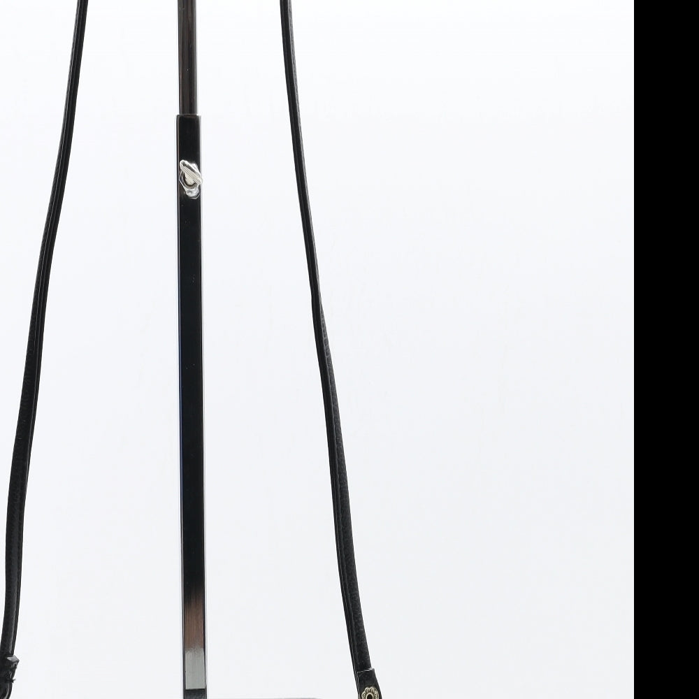 H&M Womens Black Geometric Polyester Shoulder Bag Size Small