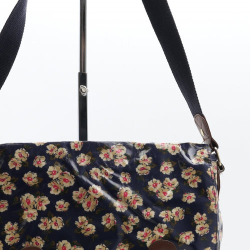 Accessorize Womens Blue Floral Polyester Satchel Size Large