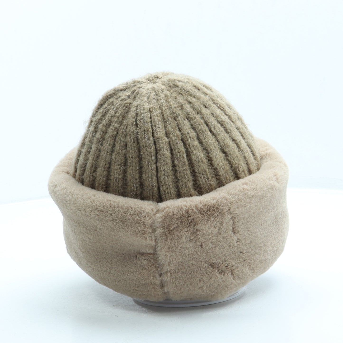 Marks and Spencer Womens Beige Acrylic Beanie One Size