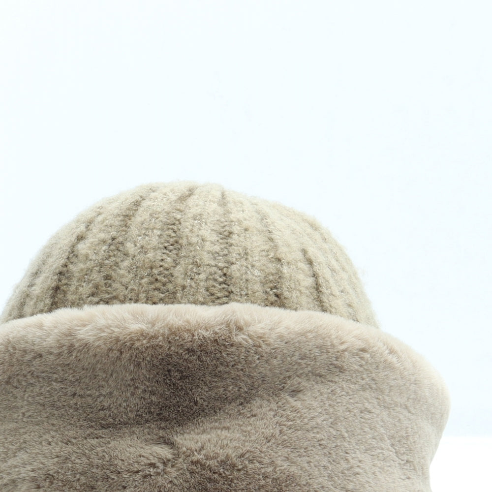 Marks and Spencer Womens Beige Acrylic Beanie One Size