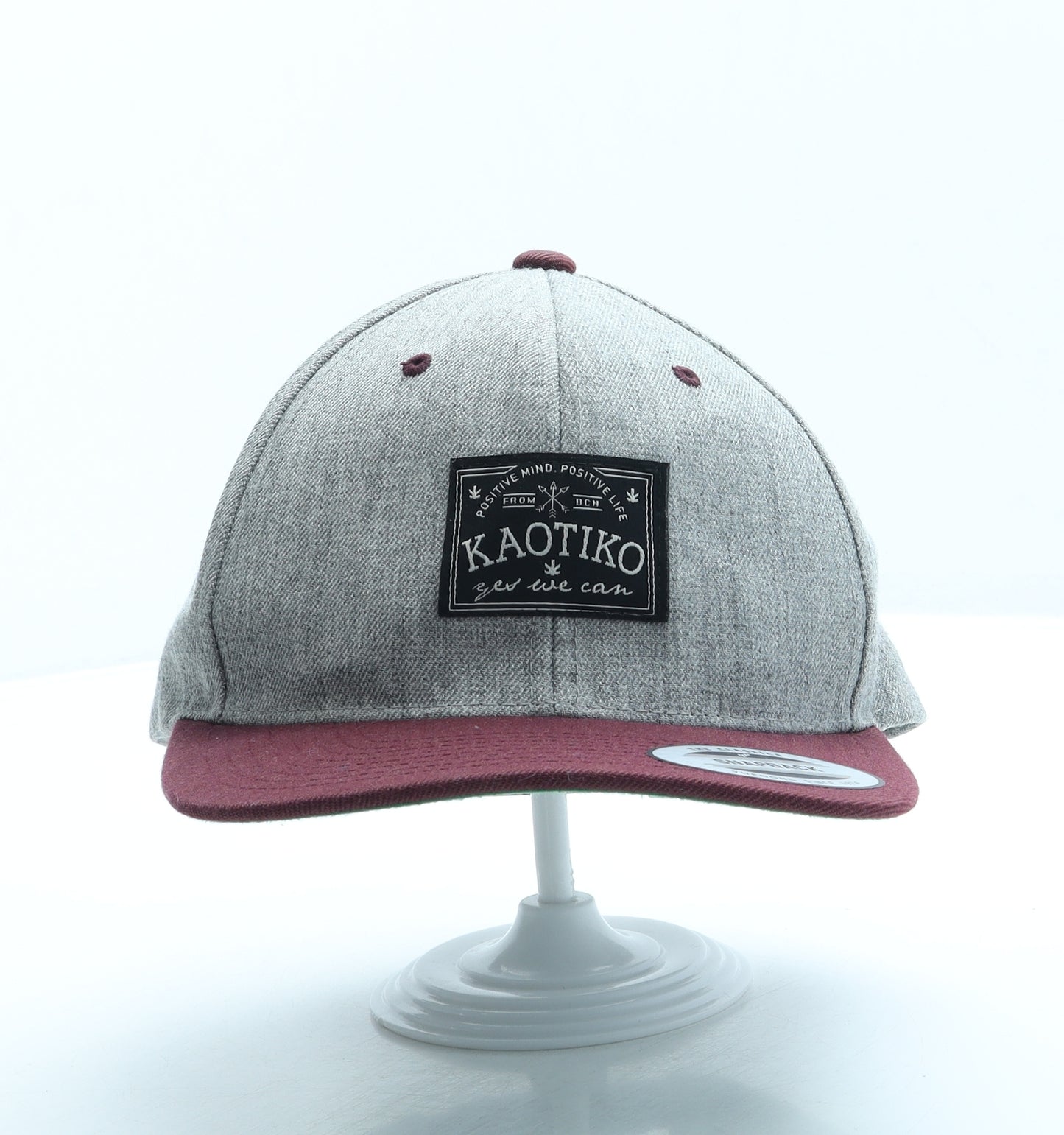 The Classics Mens Grey Acrylic Snapback Size Adjustable