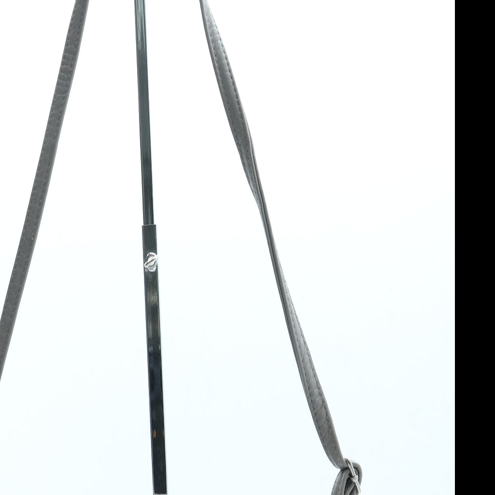 H&M Womens Grey Newsprint Leather Crossbody Size Small
