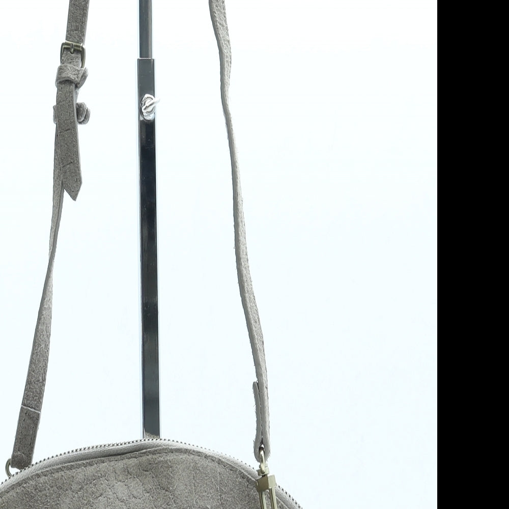 Warehouse Womens Grey Suede Crossbody Size Small