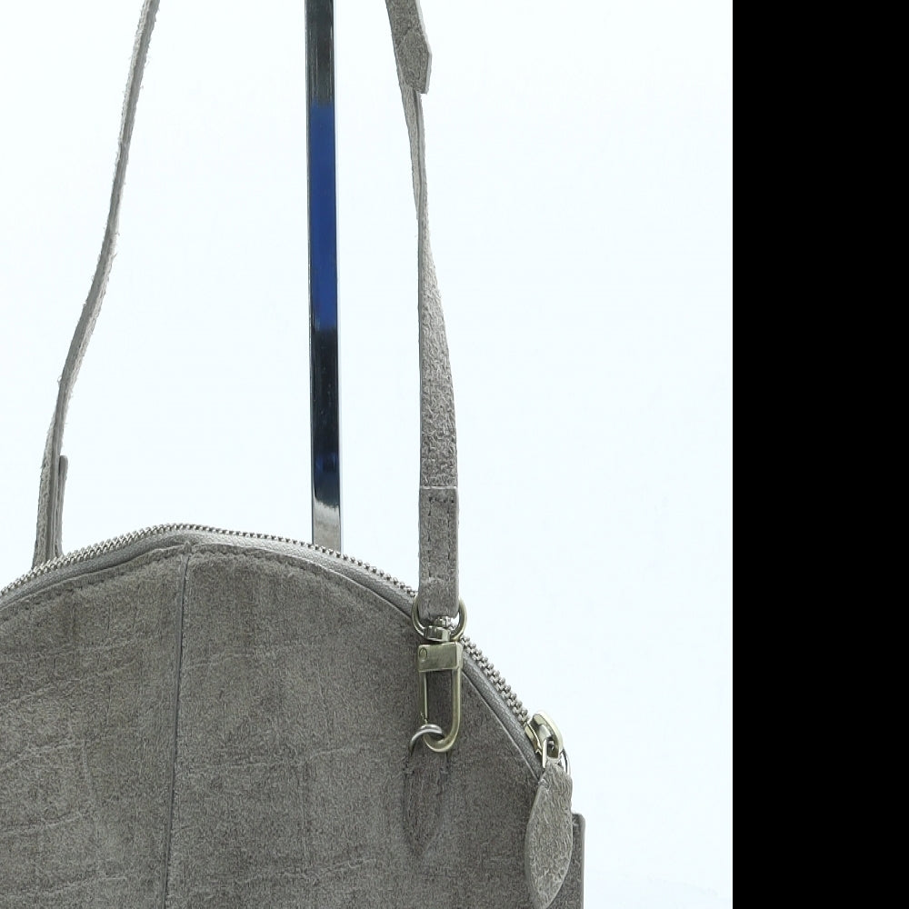 Warehouse Womens Grey Suede Crossbody Size Small