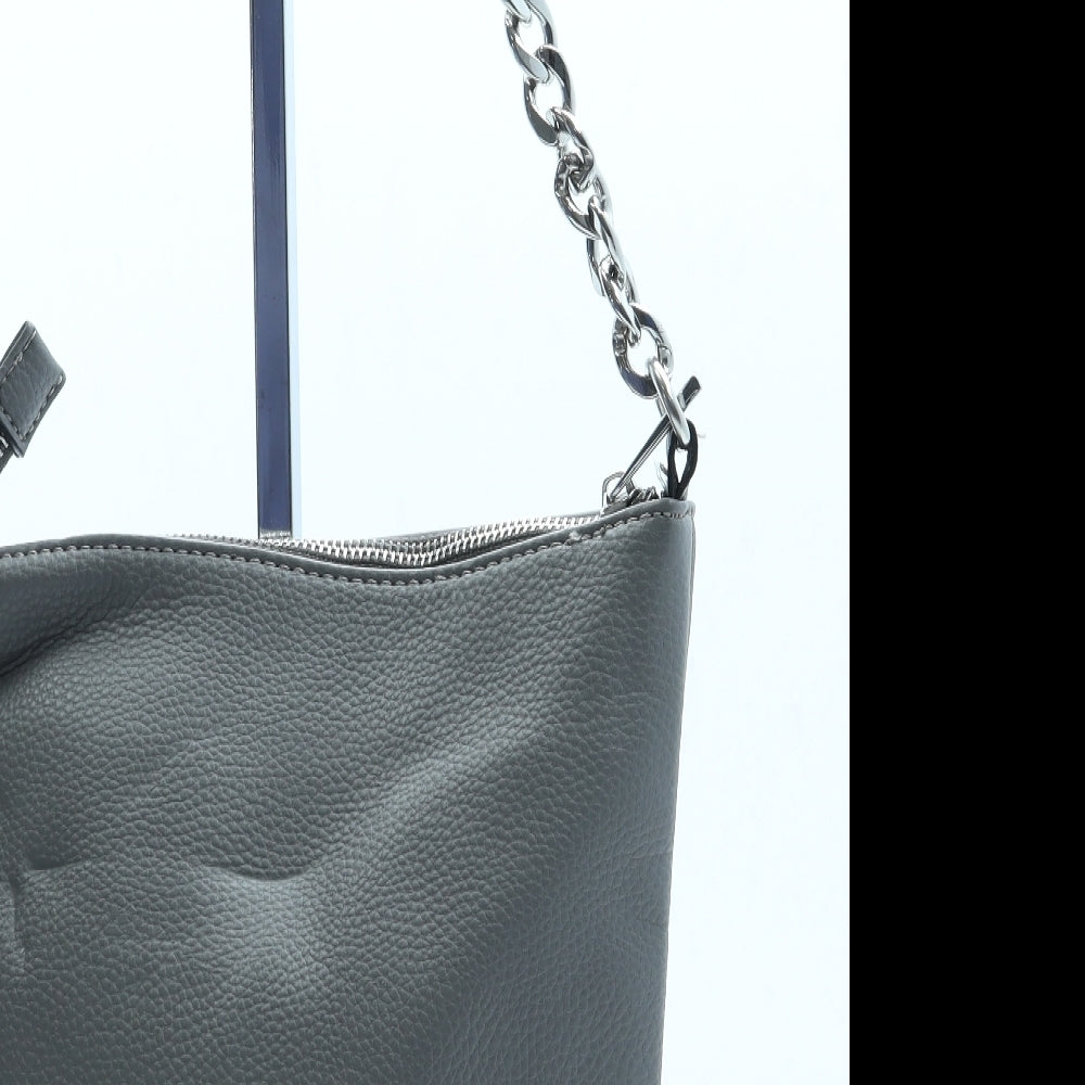 Carvela Womens Grey Leather Crossbody Size Small