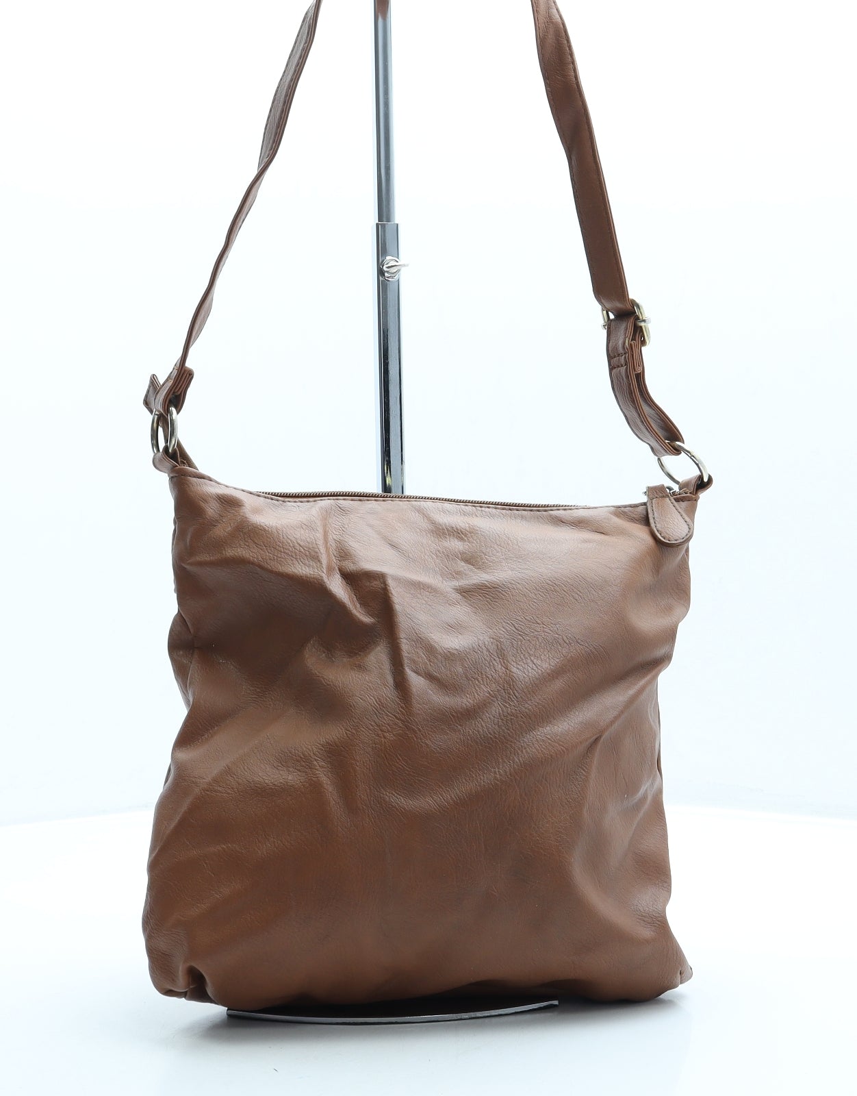 Peacocks Womens Brass Leather Crossbody Size Small