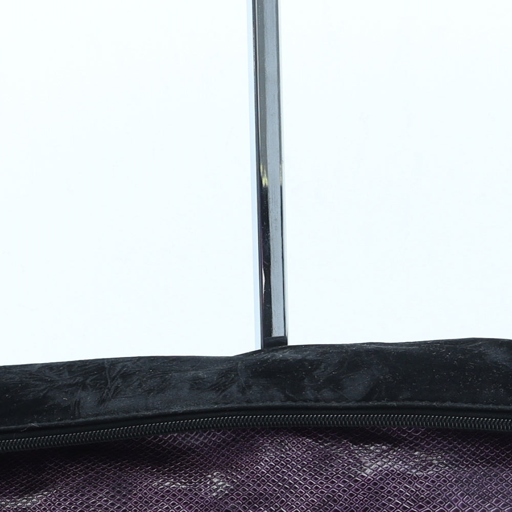 Preworn Womens Purple Animal Print Suede Clutch Size Small