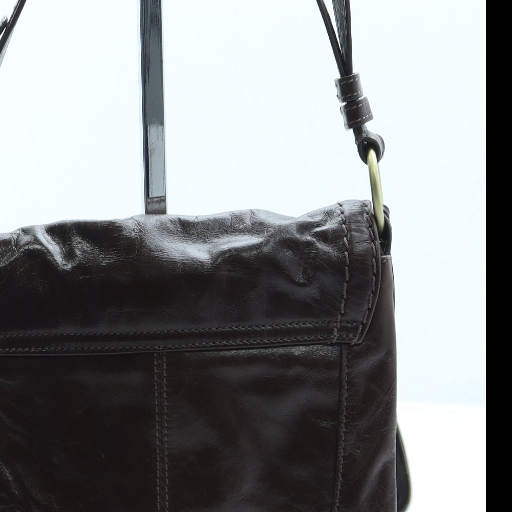 Tula Womens Brown Leather Shoulder Bag Size Small