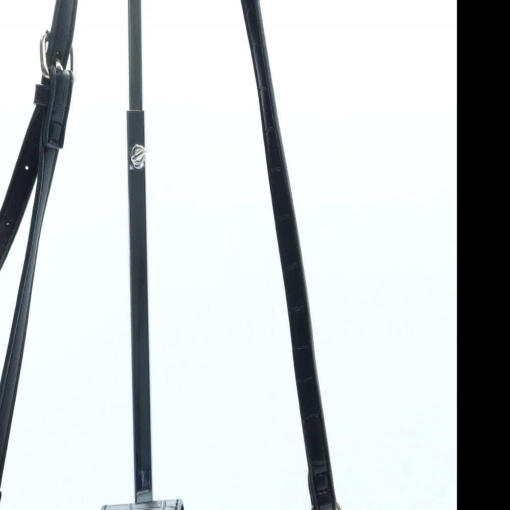 River Island Womens Black Leather Crossbody Size Small
