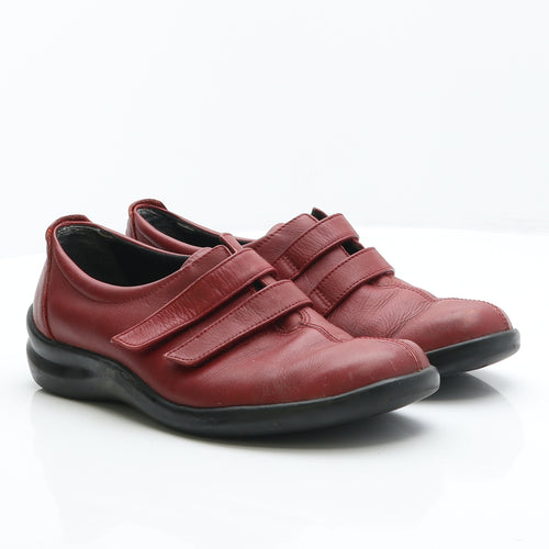K by Clarks Womens Red Leather Trainer UK 7