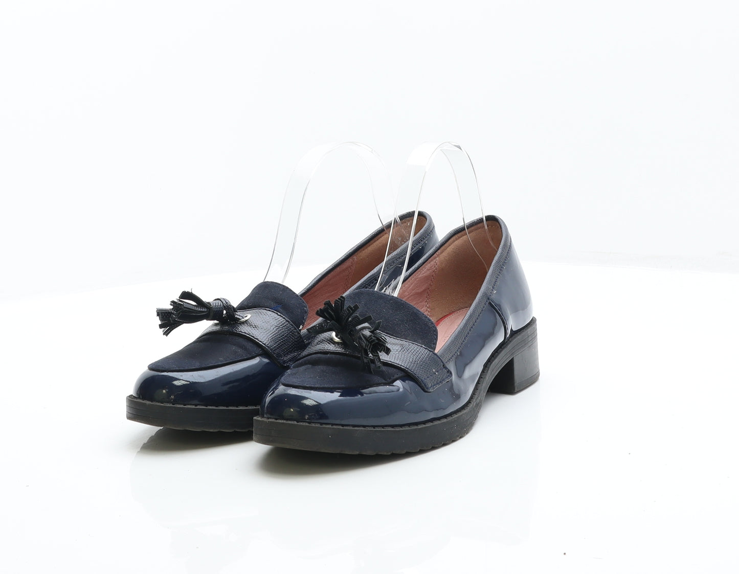 NEXT Womens Blue Patent Leather Loafer Flat UK 6.5 40