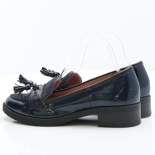 NEXT Womens Blue Patent Leather Loafer Flat UK 6.5 40