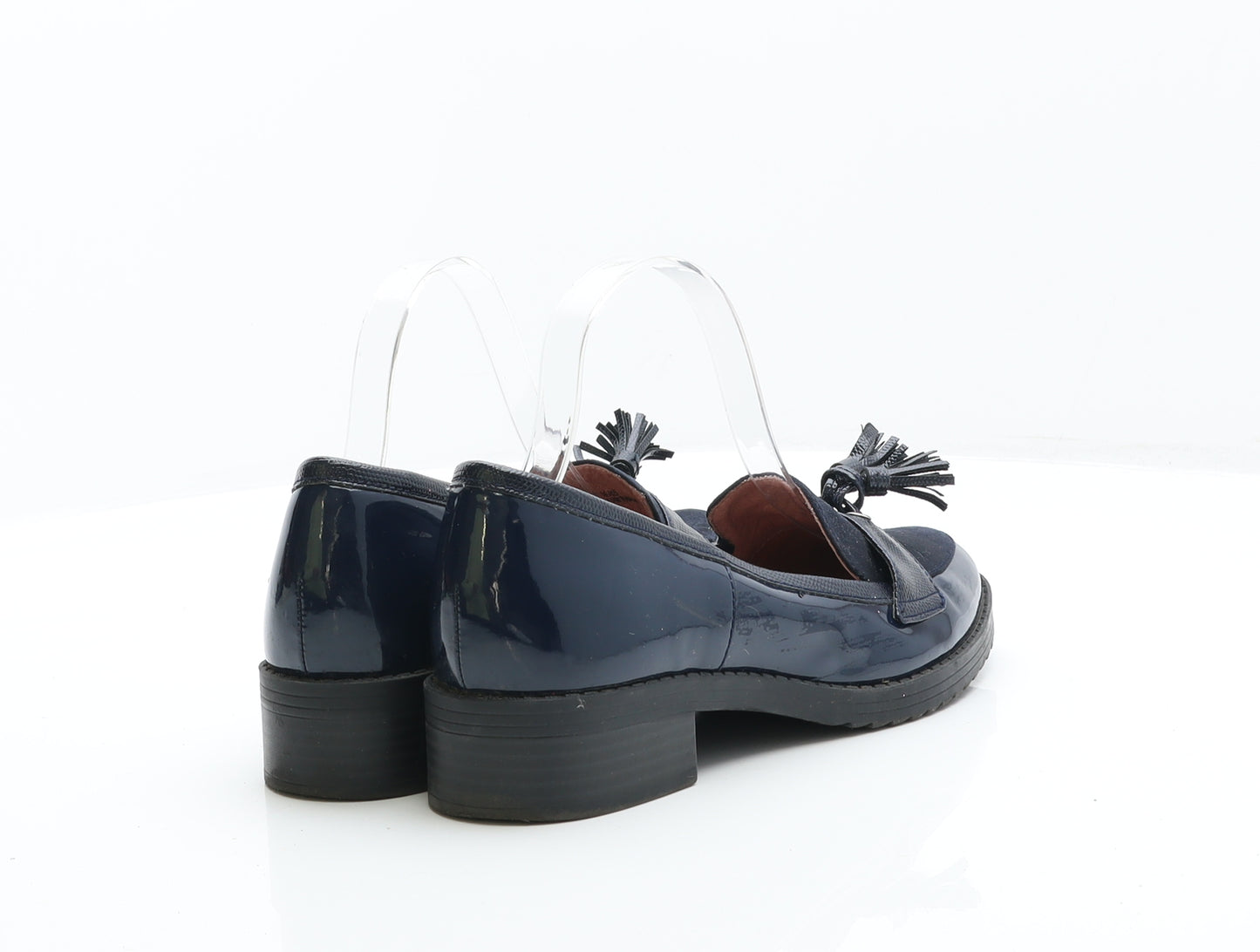NEXT Womens Blue Patent Leather Loafer Flat UK 6.5 40