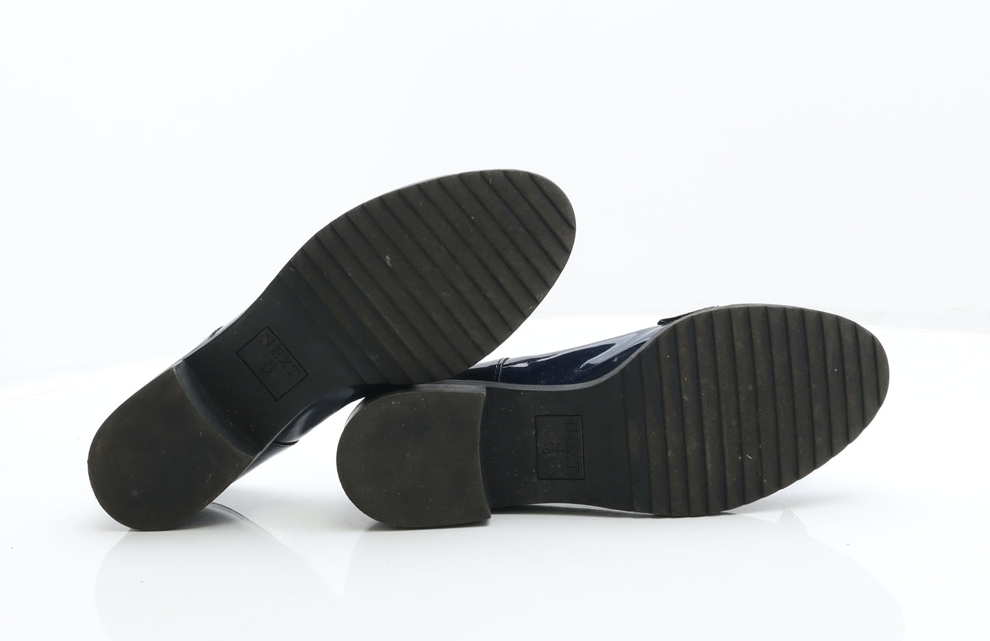 NEXT Womens Blue Patent Leather Loafer Flat UK 6.5 40