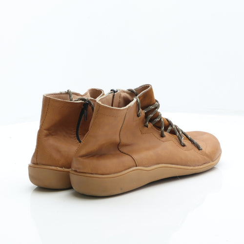 Preworn Mens Brown Leather Trainer Casual UK 8 42