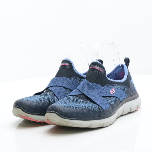 Sketchers Womens Blue Synthetic Trainer UK 7 - Air Cooled