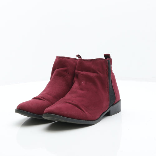 Primark Womens Purple Suede Chelsea Boot UK 4 37