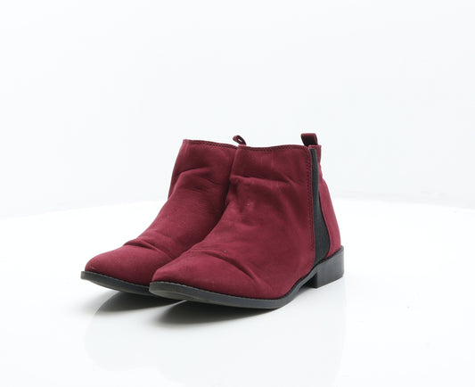 Primark Womens Purple Suede Chelsea Boot UK 4 37