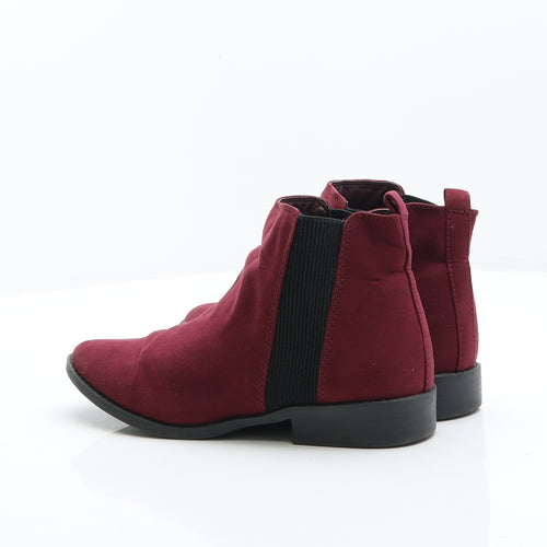 Primark Womens Purple Suede Chelsea Boot UK 4 37