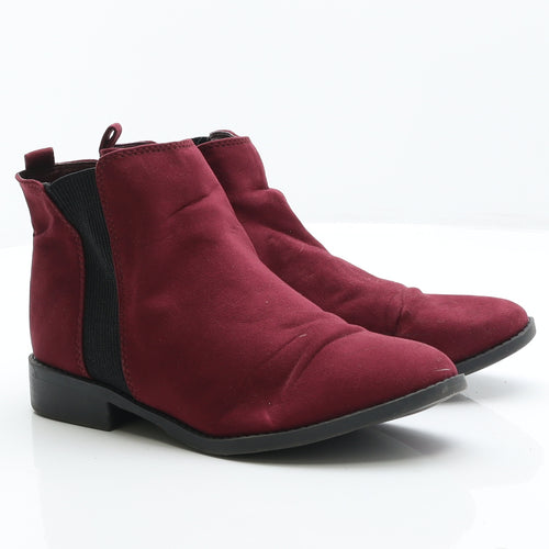 Primark Womens Purple Suede Chelsea Boot UK 4 37