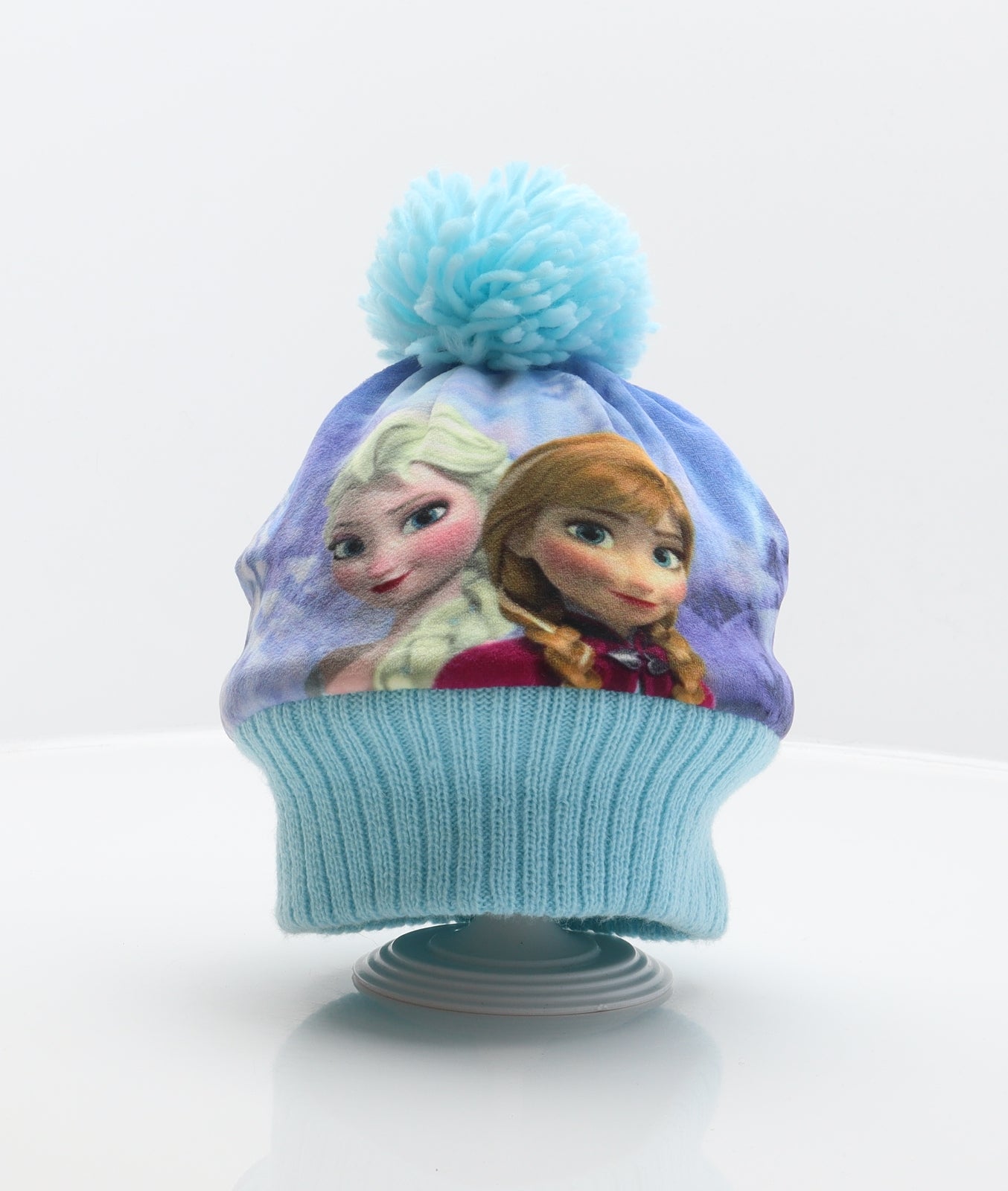 Disney Girls Multicoloured Polyester Bobble Hat One Size - Frozen
