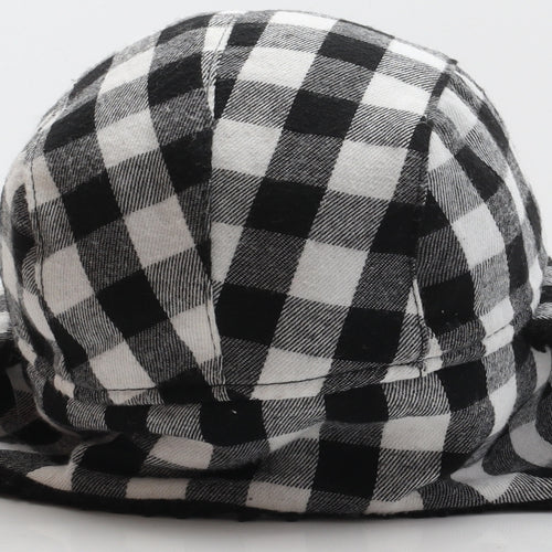 Primark Mens Black Check Polyester Trapper Hat Size M