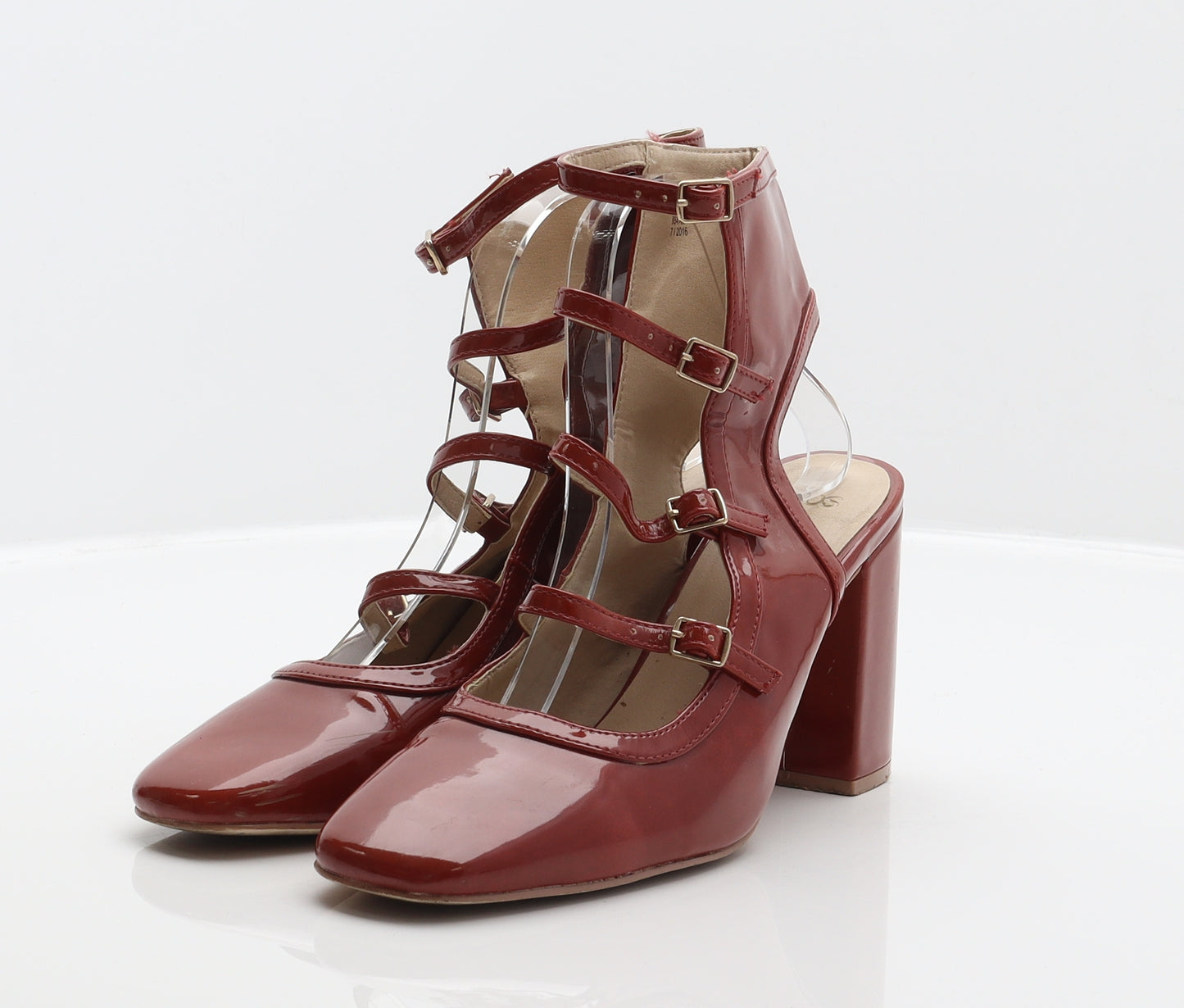 ASOS Womens Red Synthetic Gladiator Heel UK 5
