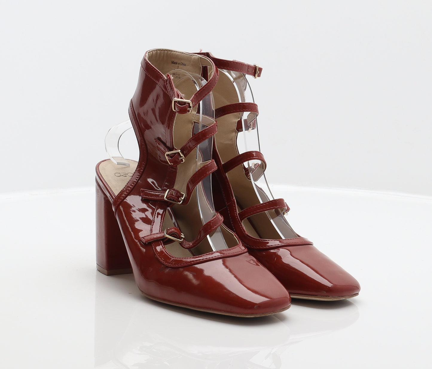 ASOS Womens Red Synthetic Gladiator Heel UK 5