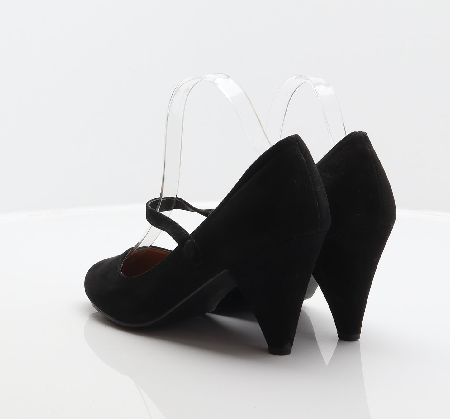 Sole Comfort Womens Black Polyester Court Heel UK 5